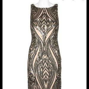 NWT Adrianna Papell Sequin Pattern Cocktail Dress